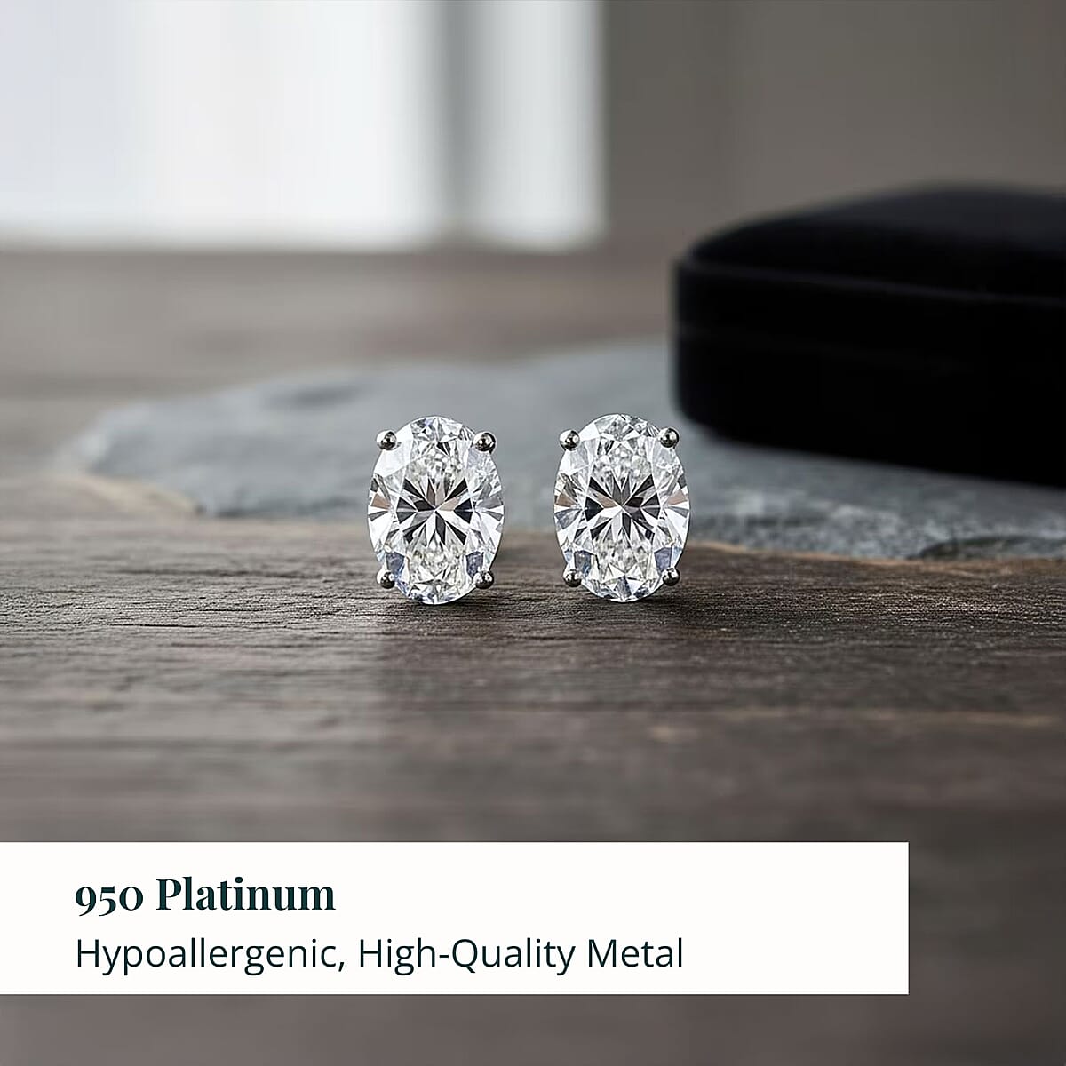 IGI Certified Luxuriant Lab Grown Diamond Solitaire Earrings in 950 Platinum 5.00 ctw (E-F, VS) image number 2
