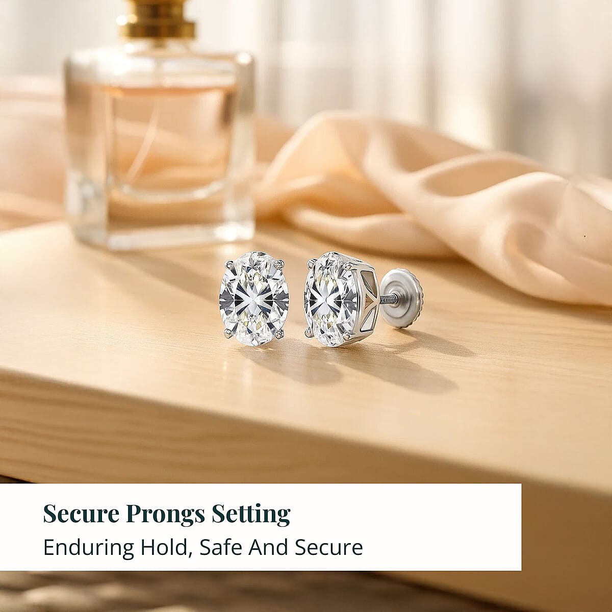 IGI Certified Luxuriant Lab Grown Diamond Solitaire Earrings in 950 Platinum 5.00 ctw (E-F, VS) image number 5