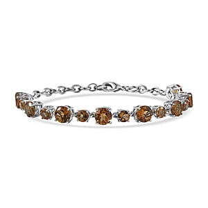 EverTrue Autumn Alexite 14.15 ctw Art Deco Bracelet in Platinum Bond (6.50-8.0In) 