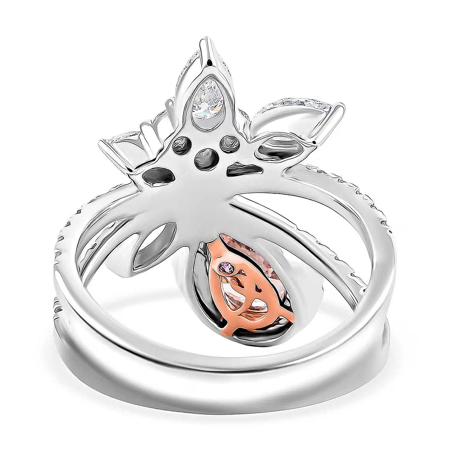 Luxuriant Lab Grown Pink Diamond (IR) 6.0) and Lab Grown Diamond VS-VS2 3.00 ctw Ring in 14K White Gold (Size 10.0)