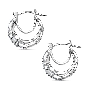 Luxuriant Lab Grown Diamond G-H SI 0.35 ctw Earrings in Rhodium Over Sterling Silver