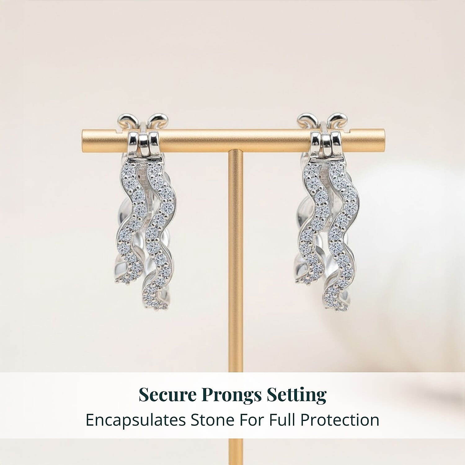 Luxuriant Lab Grown Diamond G-H SI 0.35 ctw Earrings in Rhodium Over Sterling Silver