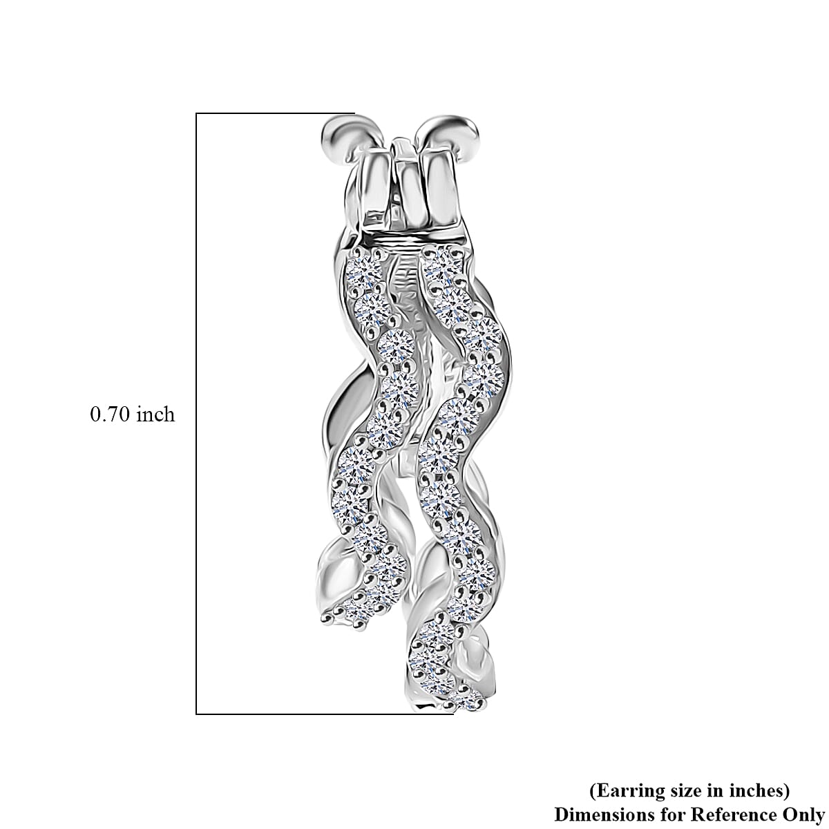 Luxuriant Lab Grown Diamond G-H SI 0.35 ctw Earrings in Rhodium Over Sterling Silver image number 4