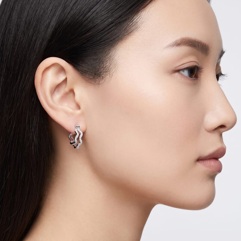 Luxuriant Lab Grown Diamond G-H SI 0.35 ctw Earrings in Rhodium Over Sterling Silver