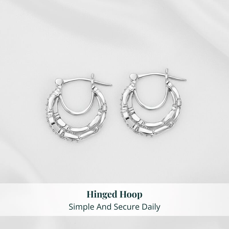Luxuriant Lab Grown Diamond G-H SI 0.35 ctw Earrings in Rhodium Over Sterling Silver