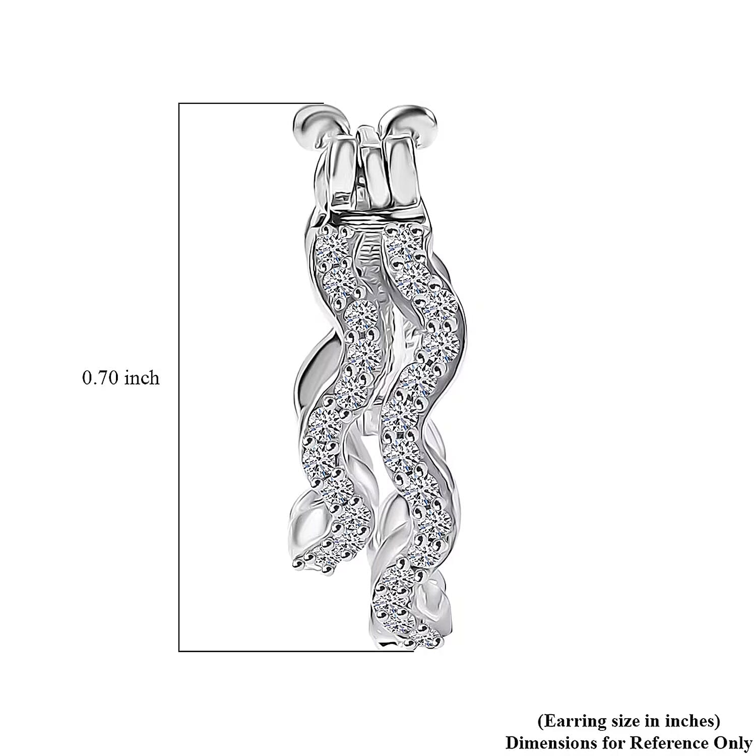 Luxuriant Lab Grown Diamond G-H SI 0.35 ctw Earrings in Rhodium Over Sterling Silver