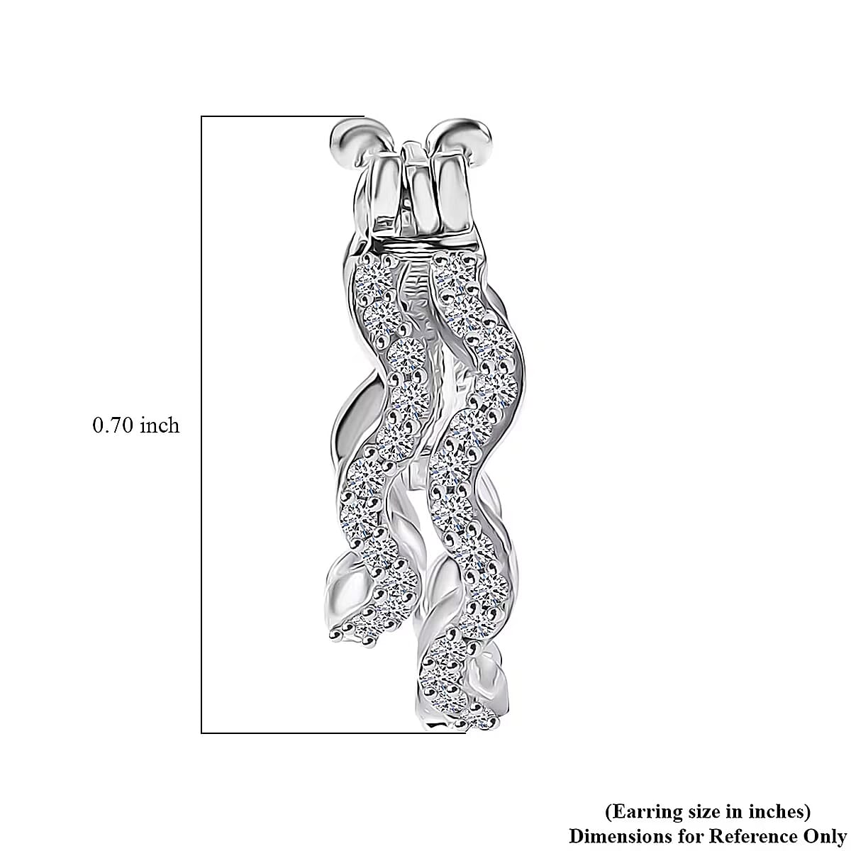 Luxuriant Lab Grown Diamond G-H SI 0.35 ctw Earrings in Rhodium Over Sterling Silver image number 6