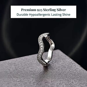 Luxuriant Lab Grown Diamond (G-H, SI) Ring in Rhodium Over Sterling Silver 0.35 ctw (Size 10.0)