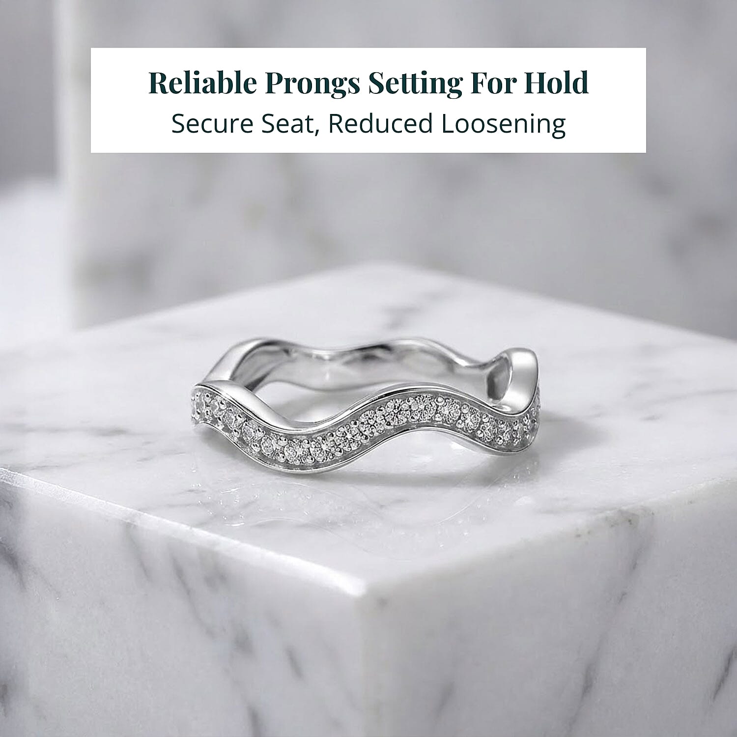 Luxuriant Lab Grown Diamond (G-H, SI) Ring in Rhodium Over Sterling Silver 0.35 ctw (Size 10.0)