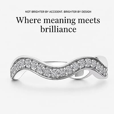 Luxuriant Lab Grown Diamond (G-H, SI) Ring in Rhodium Over Sterling Silver 0.35 ctw (Size 5.0)
