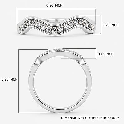 Luxuriant Lab Grown Diamond (G-H, SI) Ring in Rhodium Over Sterling Silver 0.35 ctw (Size 5.0)