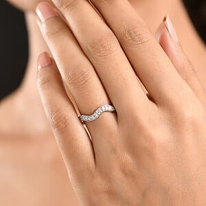 Luxuriant Lab Grown Diamond (G-H, SI) Ring in Rhodium Over Sterling Silver 0.35 ctw (Size 7.0)