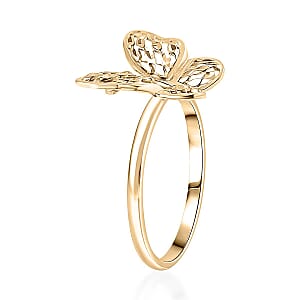 Butterfly Ring in 10K Yellow Gold (Size 7.5) 2.30 Grams