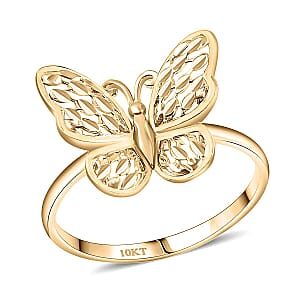 Butterfly Ring in 10K Yellow Gold (Size 9.5) 2.30 Grams