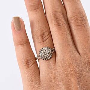 Luxoro Natural Champagne Diamond Ring in 10K Rose Gold 1.00 ctw (Size 9.5)