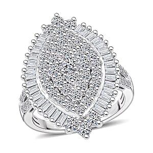 Luxuriant Lab Grown Diamond Ring in 10K White Gold 2.04 ctw (Size 6.0)