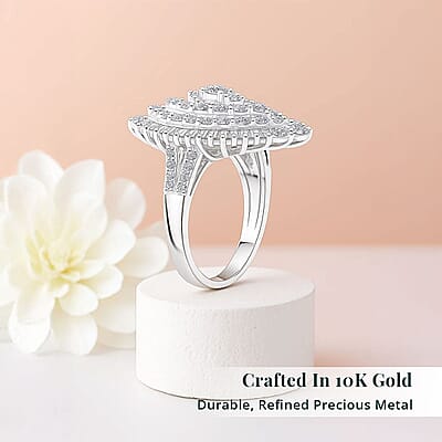 Luxuriant Lab Grown Diamond Ring in 10K White Gold 2.04 ctw (Size 6.0)
