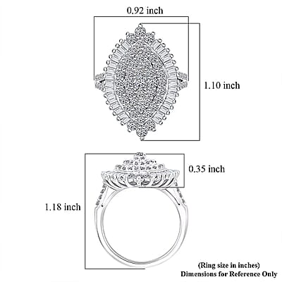 Luxuriant Lab Grown Diamond Ring in 10K White Gold 2.04 ctw (Size 8.0)