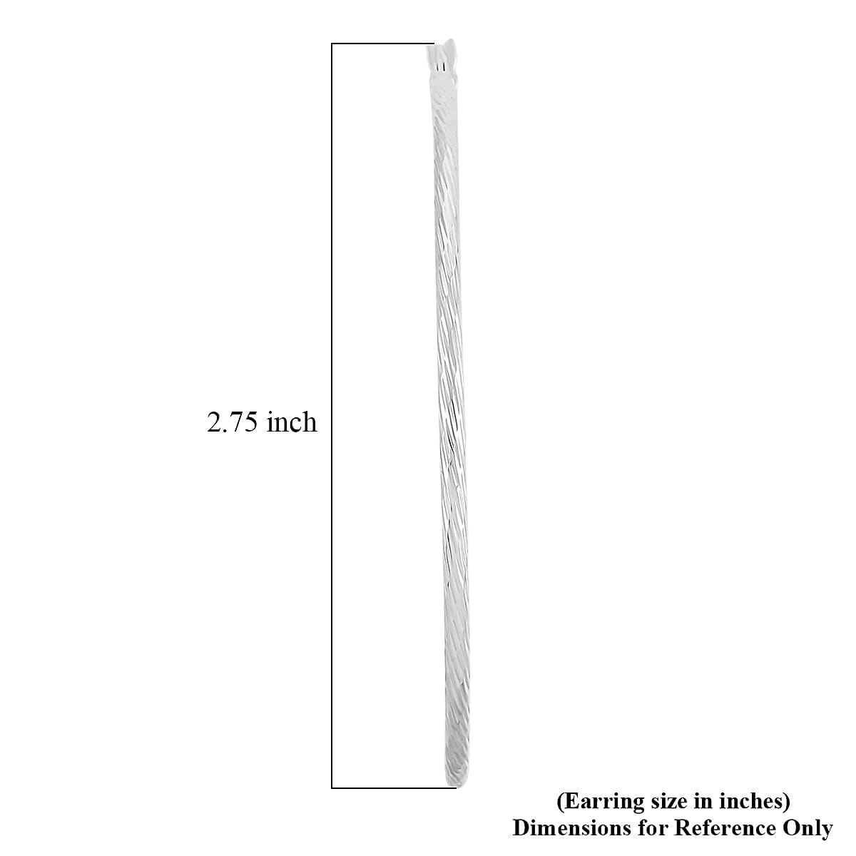 Twisted Lines Hoop Earrings in Sterling Silver 6.2 Grams image number 4