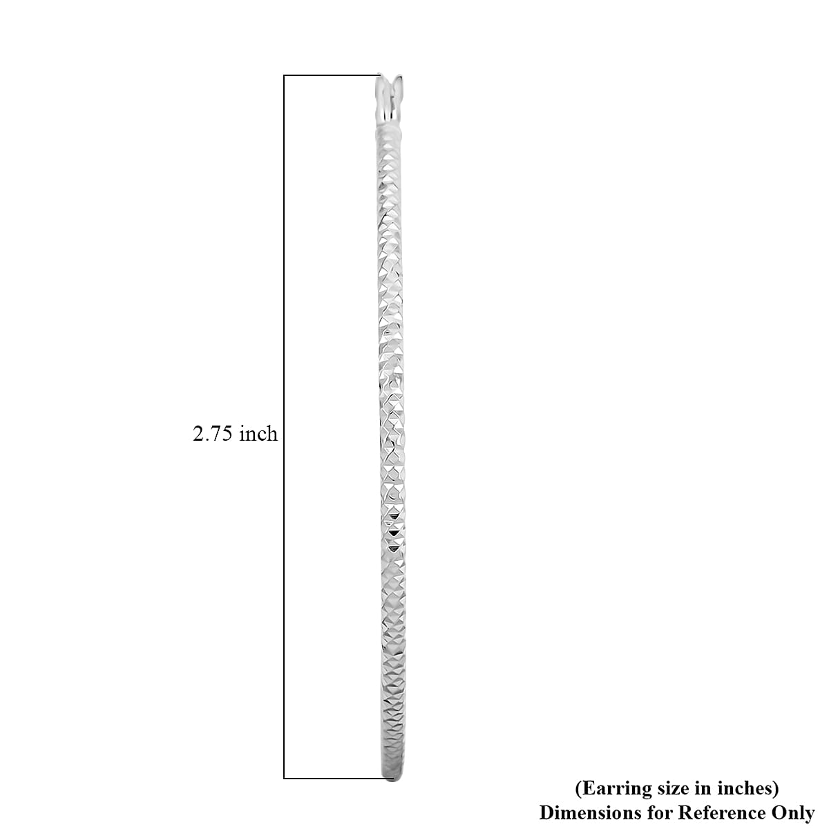 Groove Textured Hoop Earrings in Sterling Silver 6 Grams image number 4