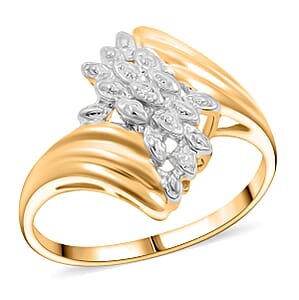 Diamond I2-I3 Accent Ring in 14K Yellow Gold Over Sterling Silver (Size 8.0)