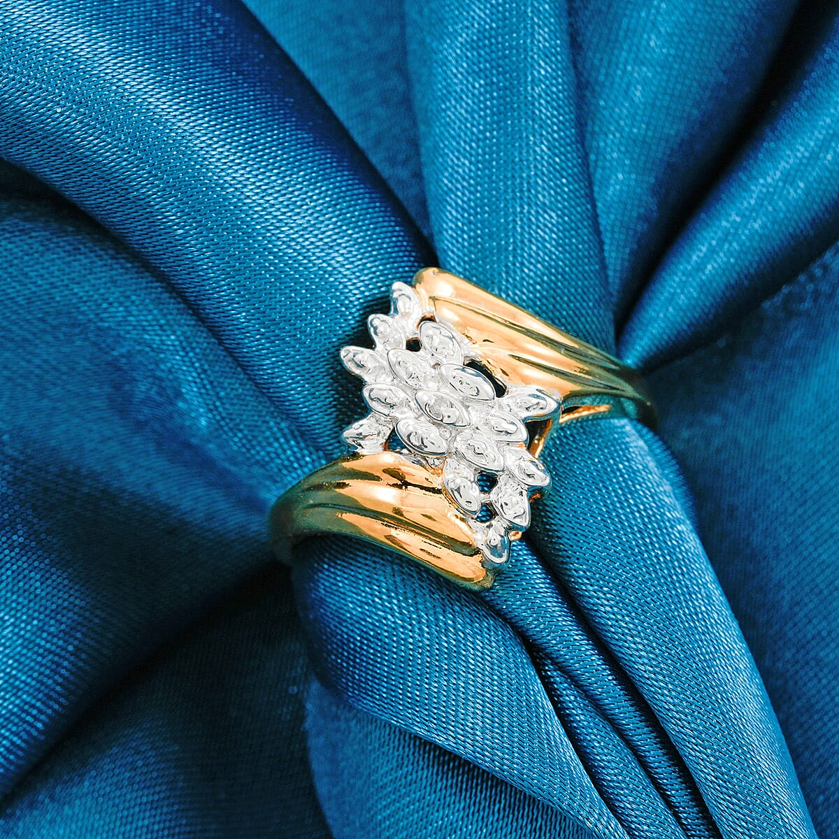 Diamond I2-I3 Accent Ring in 14K Yellow Gold Over Sterling Silver (Size 8.0) image number 1