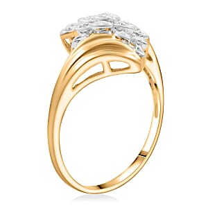 Diamond I2-I3 Accent Ring in 14K Yellow Gold Over Sterling Silver (Size 8.0)