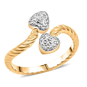 Diamond I2-I3 Accent Ring in 14K Yellow Gold Over Sterling Silver (Size 8.0)