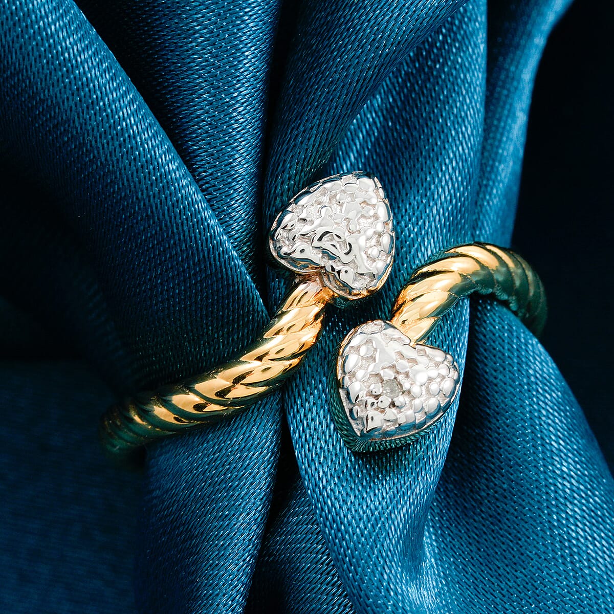 Diamond I2-I3 Accent Ring in 14K Yellow Gold Over Sterling Silver (Size 8.0) image number 1