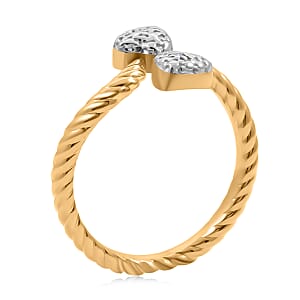Diamond I2-I3 Accent Ring in 14K Yellow Gold Over Sterling Silver (Size 8.0)