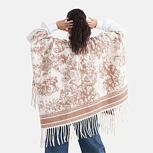 La Marey print tassel  poncho