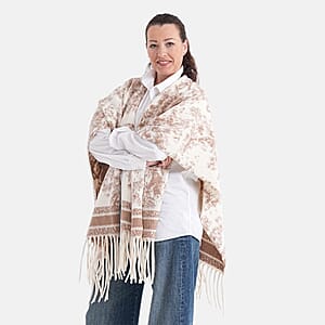 La Marey print tassel  poncho