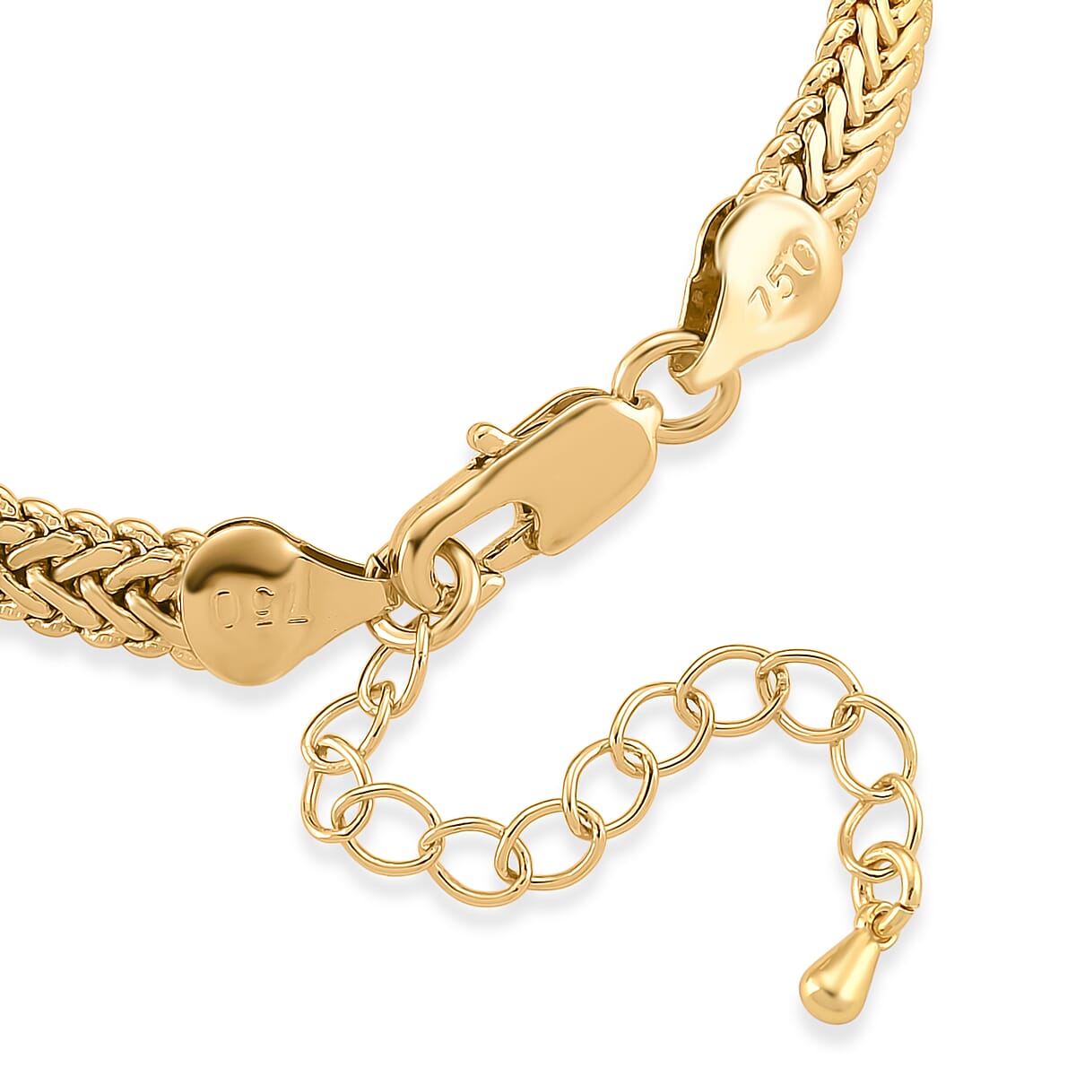 Elegant Woven Chain Bracelet in Goldtone (7.5-9.5In) (7.50 In) image number 4