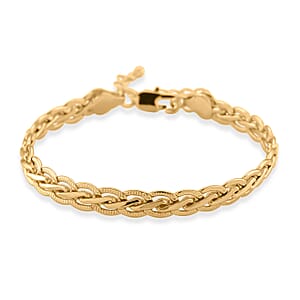 Twisted Link Bracelet in Goldtone (7.5-9.5In)