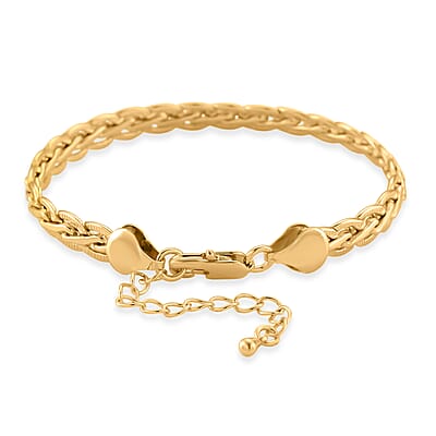 Twisted Link Bracelet in Goldtone (7.5-9.5In)