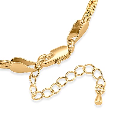 Twisted Link Bracelet in Goldtone (7.5-9.5In)