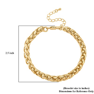 Rope Chain Bracelet in Goldtone (7.5-9.5In) (8.25 In)