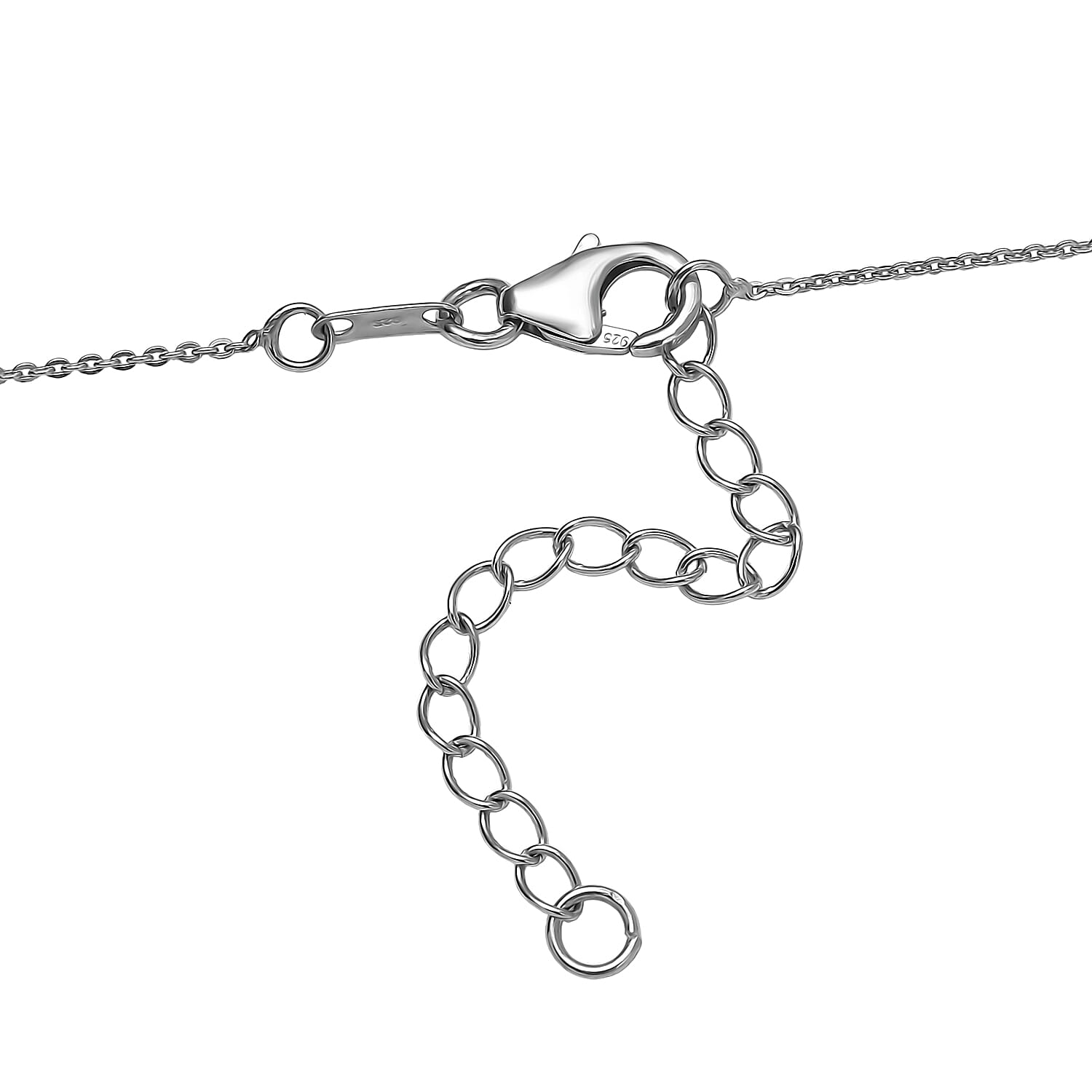 D'Joy  Sleeping Beauty Turquoise, Moissanite Neckalce in Rhodium Over Sterling Silver 11.80 ctw (18- 20 Inches)