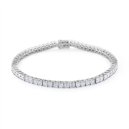 Rhodium Over Sterling Silver / 6.5 Inches - Product card gallery slide 1 (10178342551865)