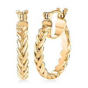 EverTrue Bronzella Collection Full Hoop Earrings 18K Yellow Gold Plated Bronze 