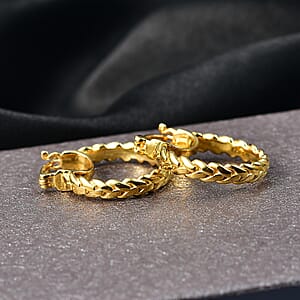 EverTrue Bronzella Collection Full Hoop Earrings 18K Yellow Gold Plated Bronze 