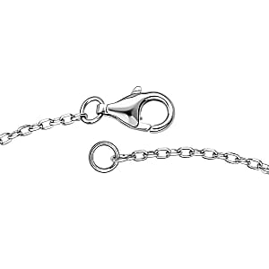 D'Joy Moissanite 0.15 ctw Open Heart Necklace in Rhodium Over Sterling Silver (18 Inches)