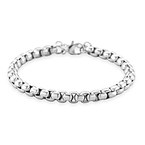 Box Chain Bracelet in Stainless Steel (7.0-8.0In)