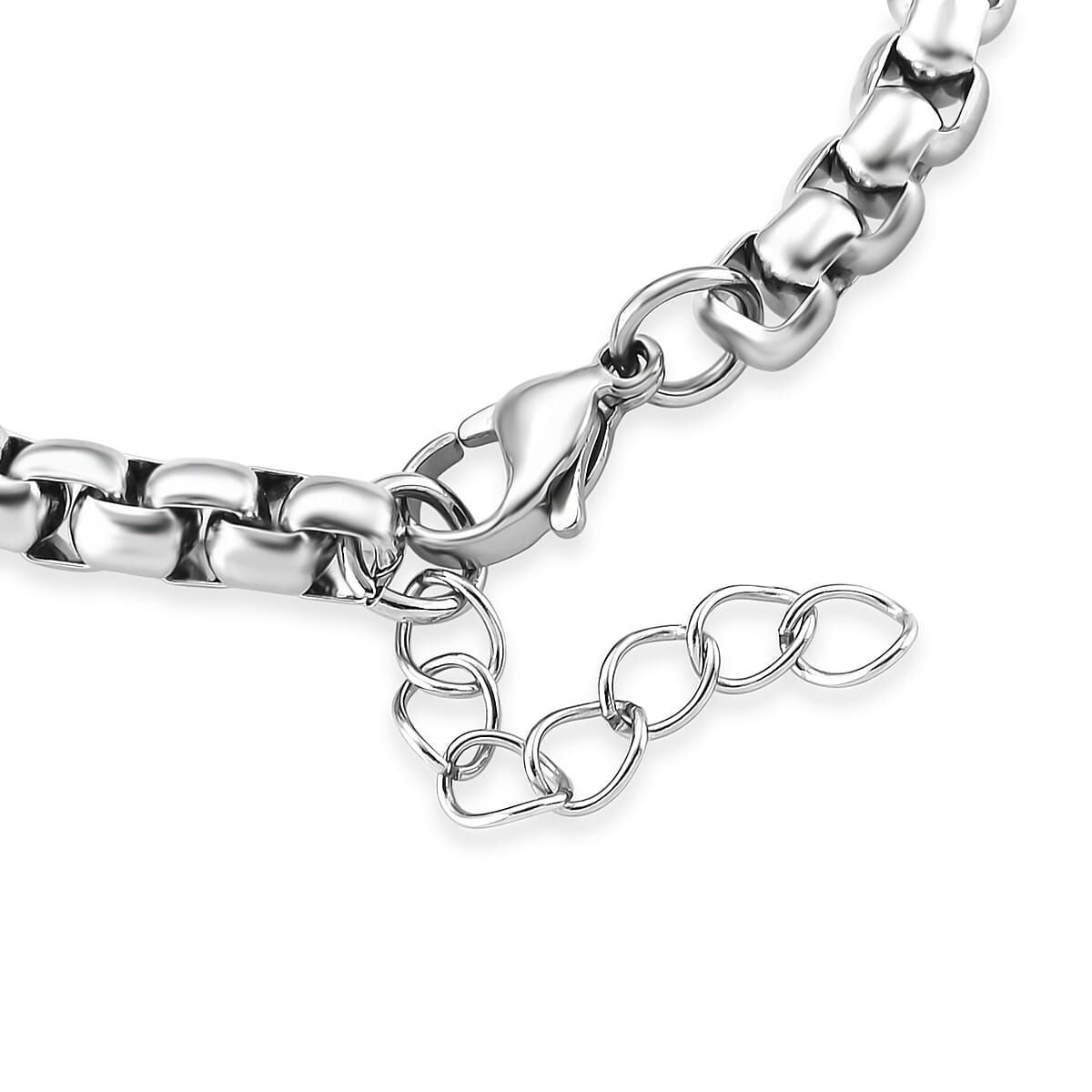 Box Chain Bracelet in Stainless Steel (7.0-8.0In) image number 4