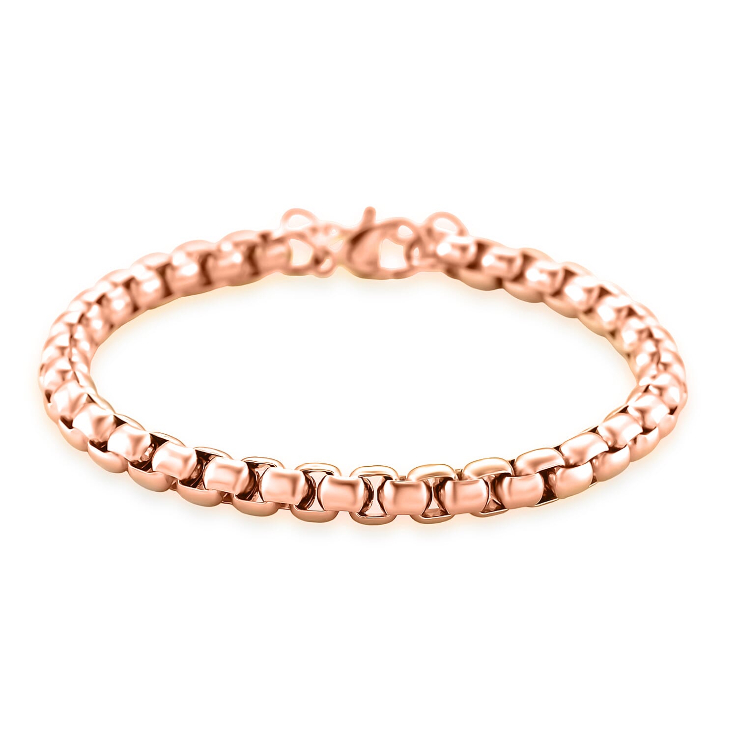 Box Chain Bracelet in Stainless Steel (7.0-8.0In)