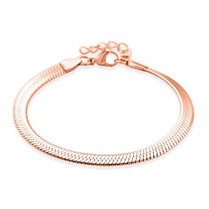 Snake Chain Bracelet in ION Plated RG Stainless Steel (7.0-8.0In)