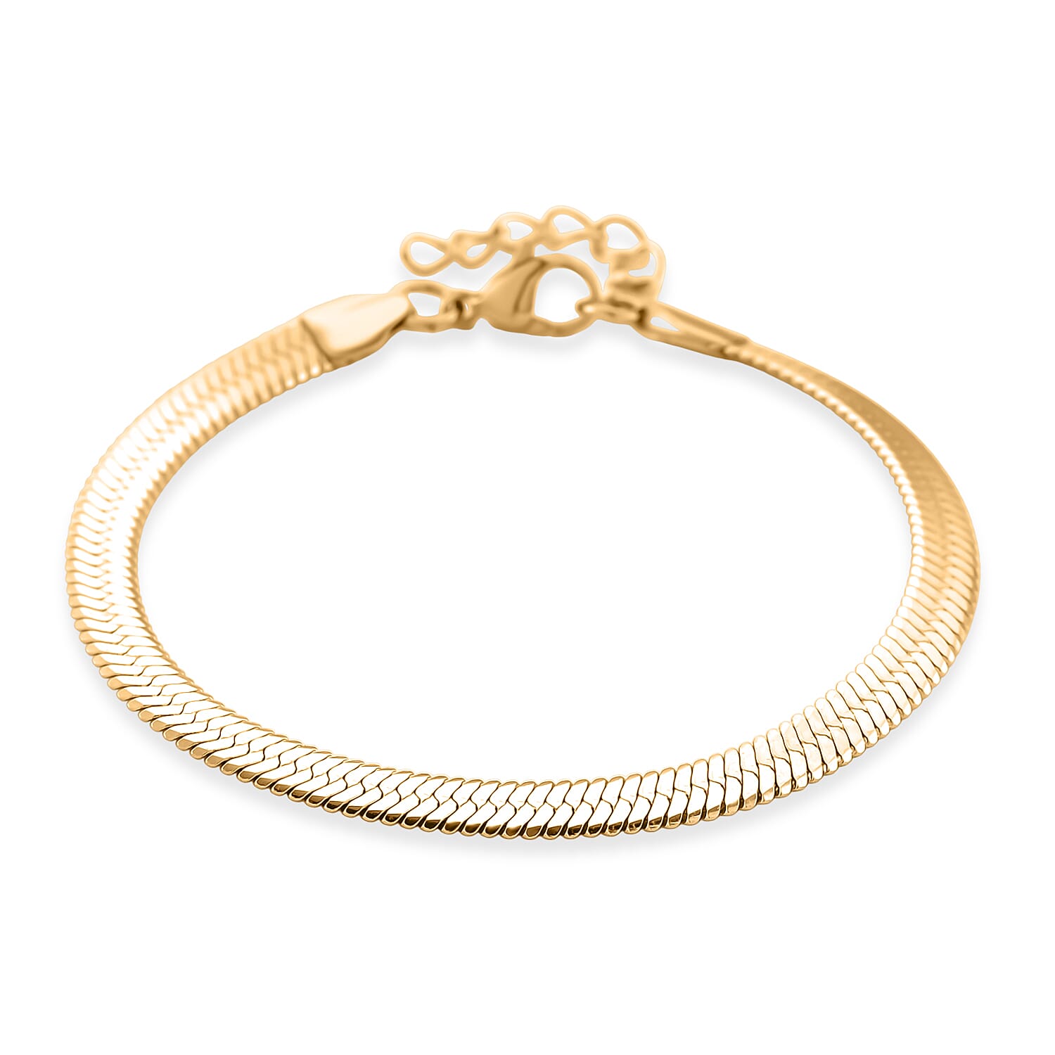 Snake Chain Bracelet in ION Plated Stainless Steel (7.0-8.0 In)