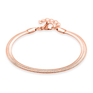 Snake Chain Bracelet in ION Plated RG Stainless Steel (7.0-8.0In)