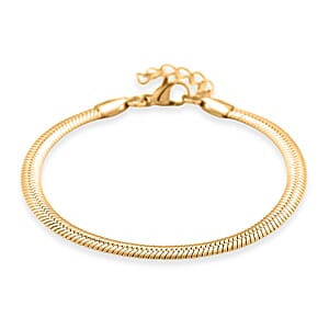 Snake Chain Bracelet in ION Plated YG Stainless Steel (7.0-8.0In)