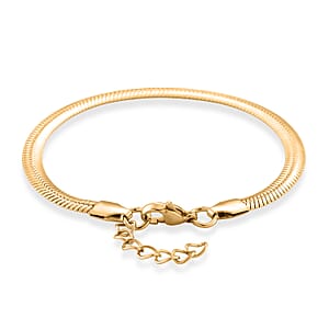 Snake Chain Bracelet in ION Plated YG Stainless Steel (7.0-8.0In)